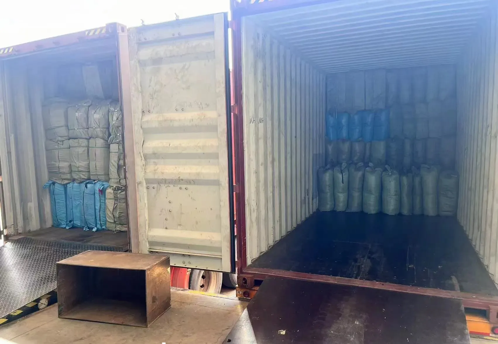 Cotton towels packed for shipping